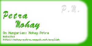 petra mohay business card